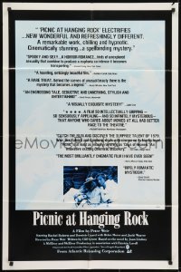 3y668 PICNIC AT HANGING ROCK 1sh 1979 Peter Weir classic about vanishing schoolgirls!