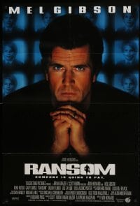 3y700 RANSOM int'l DS 1sh 1996 Mel Gibson, Rene Russo, Gary Sinise