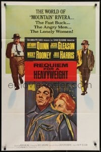 3y709 REQUIEM FOR A HEAVYWEIGHT 1sh 1962 Anthony Quinn, Jackie Gleason, Mickey Rooney, boxing!