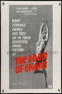 3y728 ROOM OF CHAINS 1sh 1972 what terrible things did they do to their beautiful young victims?