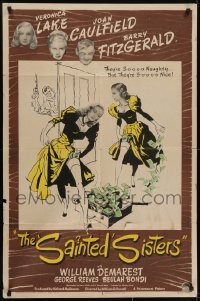 3y737 SAINTED SISTERS 1sh 1948 sexy Veronica Lake & Joan Caulfield, Barry Fitzgerald!