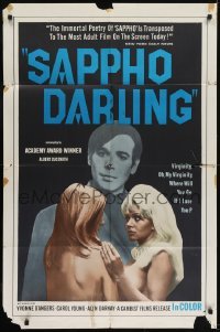 3y741 SAPPHO DARLING 1sh 1968 Carol Young, image of sexy nude girls!