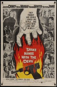3y761 SHAKE HANDS WITH THE DEVIL 1sh 1959 James Cagney, Don Murray, Dana Wynter, sexy Glynis Johns!