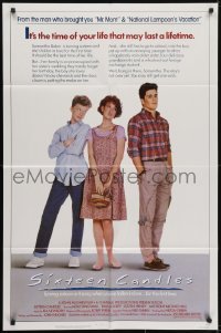 3y777 SIXTEEN CANDLES 1sh 1984 Molly Ringwald, Anthony Michael Hall, directed by John Hughes!