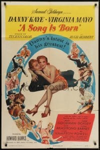 3y793 SONG IS BORN style A 1sh 1948 Danny Kaye, Virginia Mayo, Howard Hawks