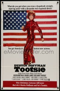 3y886 TOOTSIE advance 1sh 1982 this Christmas everyone will know she's Hoffman and he's Tootsie!