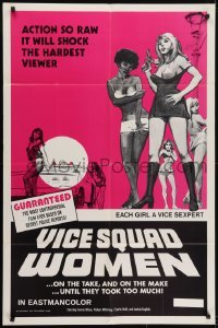 3y923 VICE SQUAD WOMEN 1sh 1973 Sonny Blaze, Robyn Whitting, on the take and on the make, sexy art!