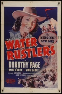 3y942 WATER RUSTLERS 1sh 1939 Dorothy Page as The Singing Cow Girl, David O'Brien