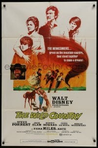 3y959 WILD COUNTRY 1sh 1971 Disney, artwork of Vera Miles, Ron Howard and brother Clint Howard!