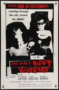 3y967 WILD WORLD OF BATWOMAN 1sh R1971 wacky sexy female super hero, She Was a Hippy Vampire!