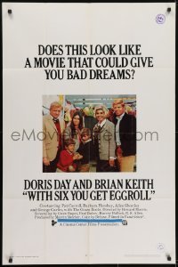 3y972 WITH SIX YOU GET EGGROLL 1sh 1968 Doris Day, Brian Keith, Pat Carroll, Barbara Hershey!