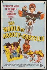 3y978 WORLD OF ABBOTT & COSTELLO 1sh 1965 Bud & Lou are the greatest laughmakers!