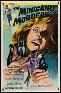 3y993 YOUNG, THE EVIL & THE SAVAGE 1sh 1968 Rennie, Italian giallo, The Miniskirt Murders!