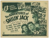 3z005 ADVENTURES OF SMILIN' JACK TC 1942 Tom Brown, Sidney Toler, 13 thrill-blasted chapters!