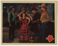 3z425 BORDER LAW LC 1931 Buck Jones & three cowboys watch sexy dancer Lupita Tovar!