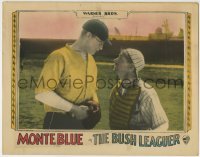 3z439 BUSH LEAGUER LC 1927 close up of baseball player Monte Blue talking to the catcher!