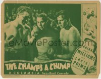 3z452 CHAMP'S A CHUMP LC 1936 boxer Guinn Big Boy Williams with Louis Prima The King of Swing!