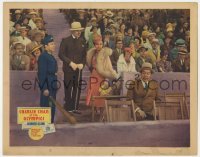 3z454 CHARLIE CHAN AT THE OLYMPICS LC 1937 Katherine DeMille behind Warner Oland in stadium!