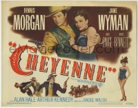3z049 CHEYENNE TC 1947 cool images of cowboy Dennis Morgan, Jane Wyman, Janis Paige!