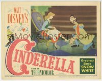3z458 CINDERELLA LC #7 1950 the glass slipper fits on her foot, Walt Disney classic cartoon!