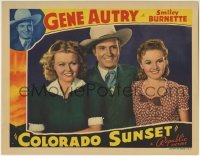 3z467 COLORADO SUNSET LC 1939 Gene Autry in suit with June Storey & Barbara Pepper on each side!