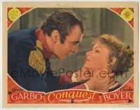 3z471 CONQUEST LC 1937 Greta Garbo as Marie Walewska just wants to love Charles Boyer as Napoleon!