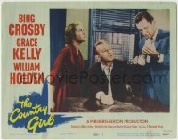 3z475 COUNTRY GIRL LC #1 1954 Grace Kelly glares at William Holden & alcoholic husband Bing Crosby!