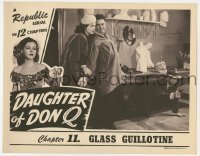 3z489 DAUGHTER OF DON Q chapter 11 LC 1946 Lorna Gray & Kirk Alyn in art studio, Glass Guillotine!