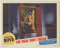 3z490 DEAD DON'T DREAM LC #7 1948 William Boyd as Hopalong Cassidy with gun drawn in window!