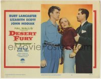3z495 DESERT FURY LC #6 R1958 posed three-shot of Burt Lancaster, John Hodiak & Lizabeth Scott!