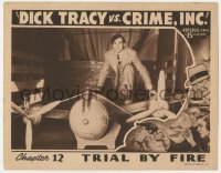 3z507 DICK TRACY VS. CRIME INC. chapter 12 LC 1941 Ralph Byrd on cool tiny airplane, Trial By Fire!