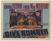 3z508 DIVE BOMBER LC 1941 cool image of naval brass Errol Flynn, Fred MacMurray, Ralph Bellamy!