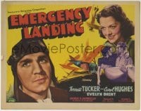 3z080 EMERGENCY LANDING TC 1941 great image of pilot Forrest Tucker & pretty Carol Hughes!