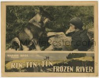 3z554 FROZEN RIVER LC 1929 incredible close up of Rin Tin Tin sitting with Davey Lee, rare!