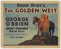 3z100 GOLDEN WEST TC 1932 white man George O'Brien becomes Indian chief, written by Zane Grey!