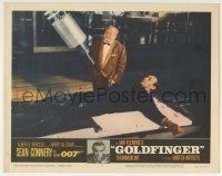 3z578 GOLDFINGER LC #8 1964 James Bond & Gert Frobe in 'No Mr. Bond, I expect you to die' scene!
