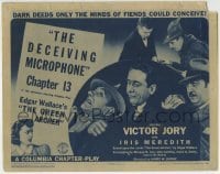 3z105 GREEN ARCHER chapter 13 TC 1940 from Edgar Wallace story, Victor Jory, Deceiving Microphone!