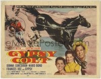 3z111 GYPSY COLT TC 1954 Ward Bond, pretty Frances Dee, young Donna Corcoran & wild stallion!