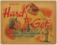 3z112 HARD TO GET TC 1938 great images of Dick Powell manhandling angry Olivia de Havilland!