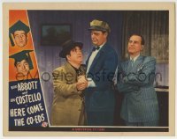 3z600 HERE COME THE CO-EDS LC 1945 Bud Abbott stands by Lou Costello dancing with Lon Chaney Jr.!