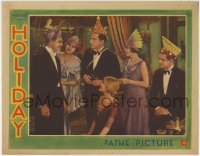 3z609 HOLIDAY LC 1930 blonde Ann Harding, Edward Everett Horton & others wearing party hats!