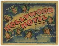 3z127 HOLLYWOOD HOTEL TC 1937 Dick Powell, Ted Healy, Benny Goodman, Glenda Farrell, Lane Sisters!