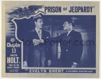 3z611 HOLT OF THE SECRET SERVICE chapter 13 LC 1941 Jack Holt grabbing bad guy, Pirson of Jeopardy!