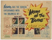 3z128 HOME OF THE BRAVE TC 1949 Lloyd Bridges confronts racial prejudice with James Edwards!