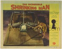 3z632 INCREDIBLE SHRINKING MAN LC #8 1957 great fx image of tiny Grant Williams & mouse trap!