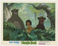 3z648 JUNGLE BOOK LC 1967 Walt Disney cartoon classic, close up of Mowgli, Baloo & Bagheera!