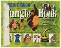 3z151 JUNGLE BOOK TC 1967 Walt Disney cartoon classic, great art of Mowgli, Baloo & friends!