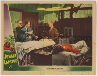 3z649 JUNGLE CAPTIVE LC 1945 Vicky Lane on table as Otto Kruger & Rondo Hatton handle Phil Brown!