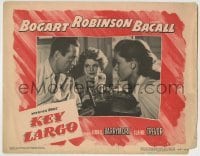 3z650 KEY LARGO LC #8 1948 best close up of Claire Trevor between Humphrey Bogart & Lauren Bacall!