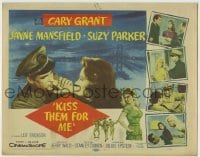 3z157 KISS THEM FOR ME TC 1957 Cary Grant, Suzy Parker, sexy Jayne Mansfield, Stanley Donen!